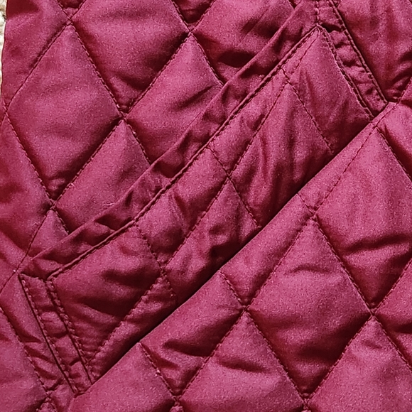 VTG Y2K The TOG Shop quilted jacket Size M Petite Color burgandy - Picture 7 of 13